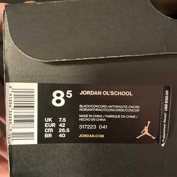 Jordan Ol’ School ‘Black Concord’ M 8.5 - Picture 8 of 10